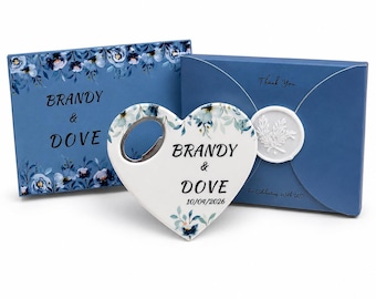 Personalisierter Hochzeit Flaschenöffner Magnet, Hochzeitsgeschenke für Gäste in loser Schüttung