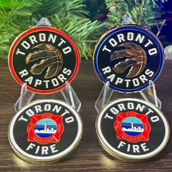 Set of two Toronto Raptor one side Toronto Fire the other. - FREE SHIPPING
