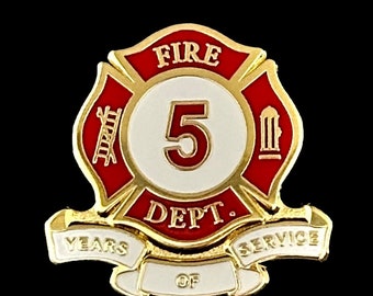 Firefighter 5 Year of Service Pin