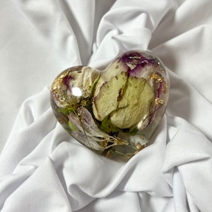 3D Herz mit konservierten Blumen zur Erinnerung an Hochzeit/Jahrestag etc.