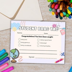 Afdrukbare opvullabels | Notitiekaarten voor leraren | Vrolijke noot | Docent Oudercommunicatie | Digitale download | Afdrukbaar
