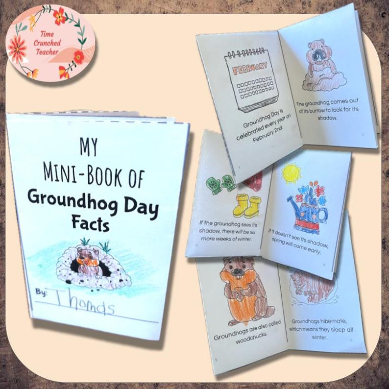 Printable Groundhog Day Mini Book | Groundhog Activity for Kids | Kids ...