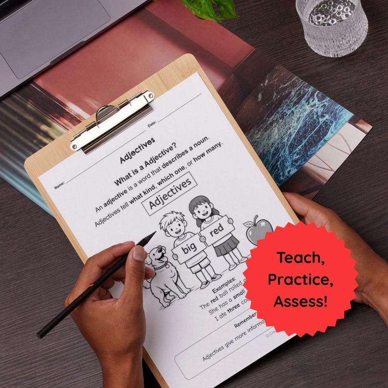 Adjectives Worksheets 2nd & 3rd Grade | Grammar Practice Printable ...