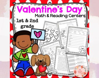Printable Valentine's Day Unit: 10 Pages of Activities | Digital Download | Valentine Craft for Kids | Printable Valentines | 2nd Grade