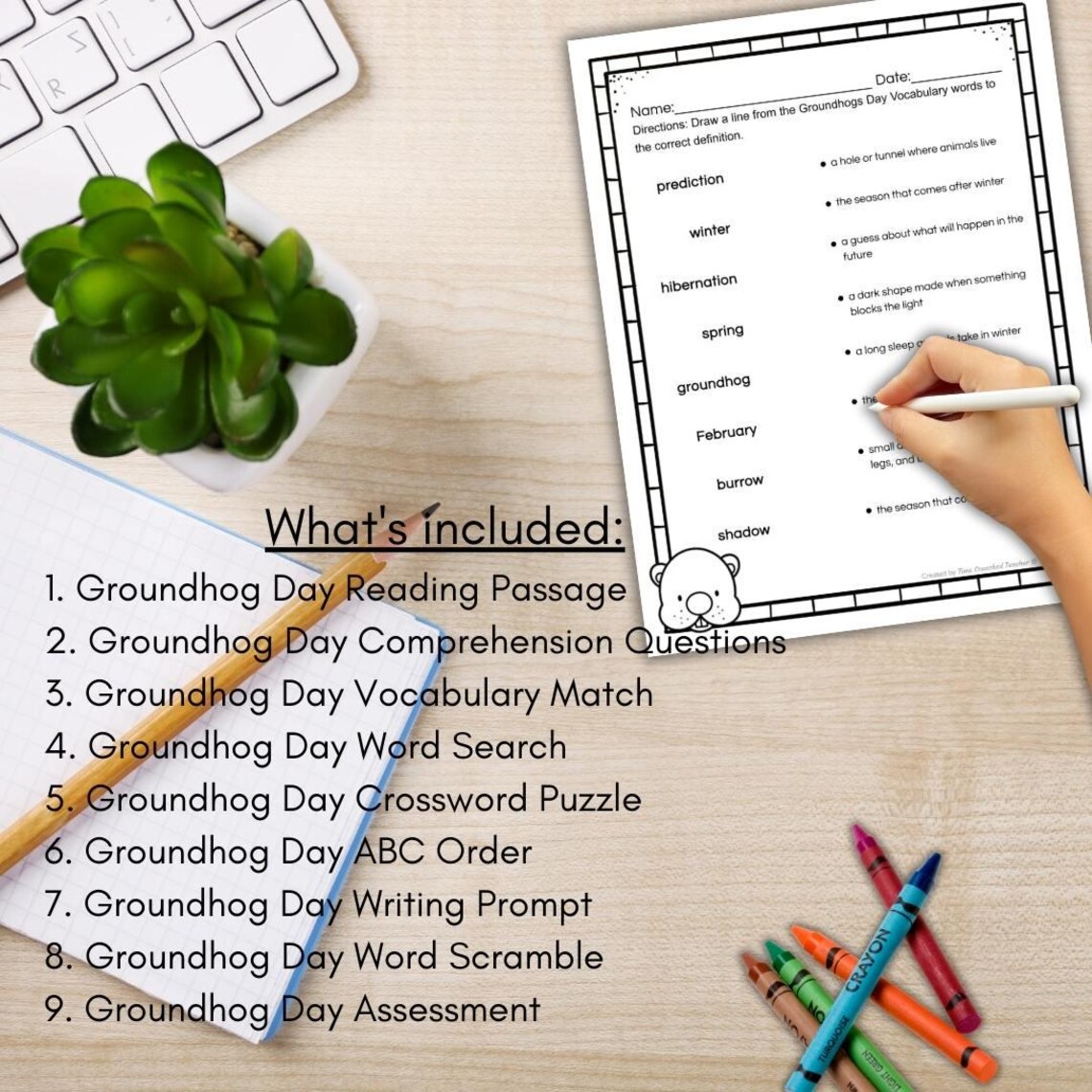 Printable Groundhog Day Unit: 9 Pages of Activities | Digital Download ...