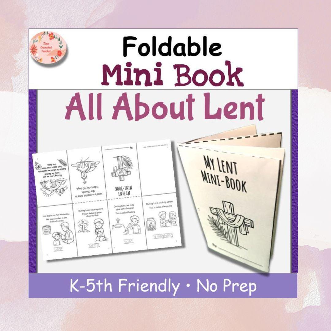 Printable Lent Mini Book | Catholic Lent Activities for Kids | Kids ...