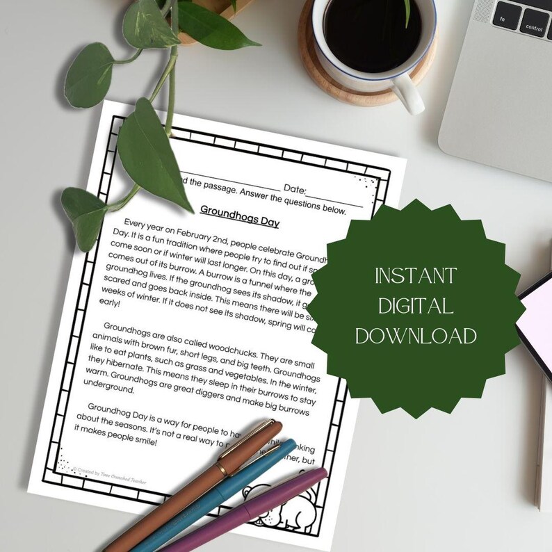 Printable Groundhog Day Unit: 9 Pages of Activities | Digital Download ...