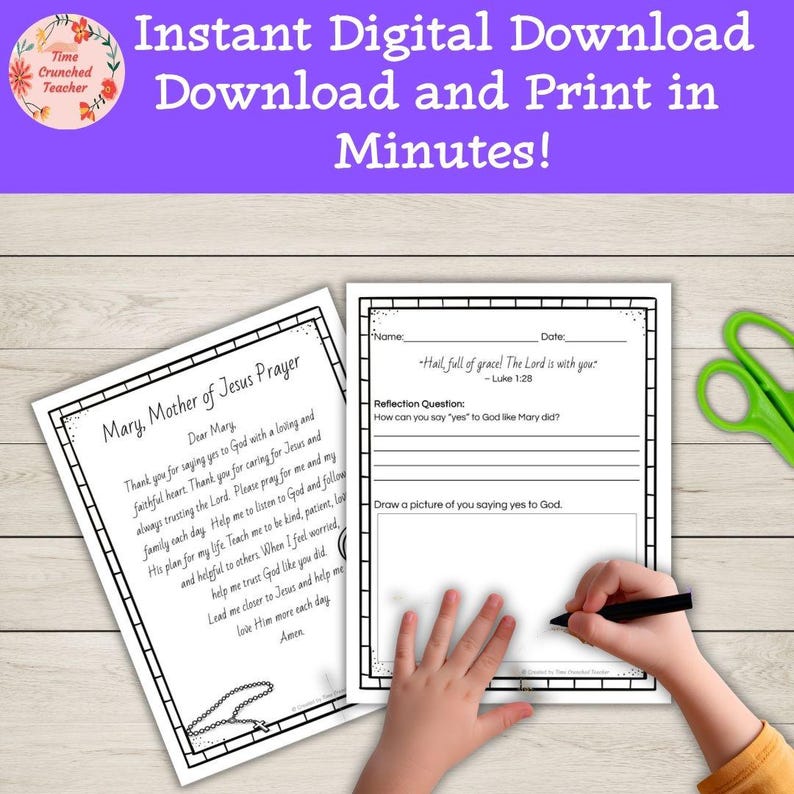 Mary Mother of Jesus Activities | Catholic Printable Packet | May ...
