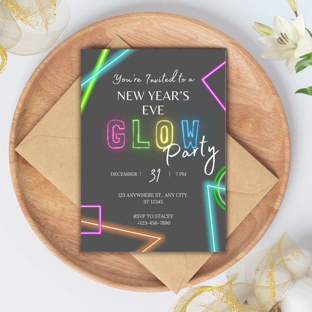 Printable New Years Eve Party Invitation New Years Party Template ...