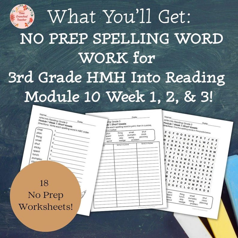 3rd Grade HMH Into Reading Module 10 Spelling Worksheets (bundle) - Etsy