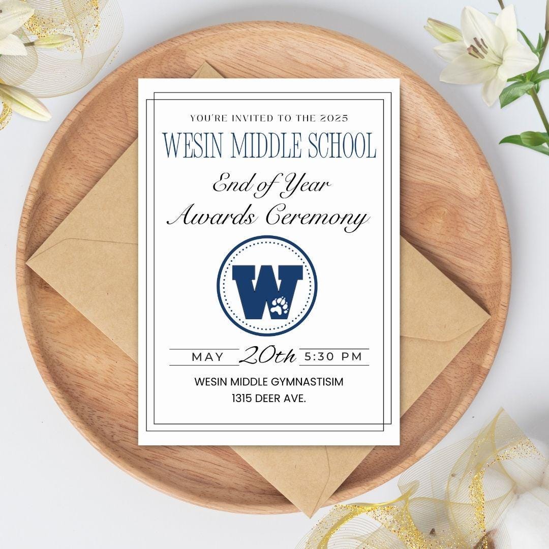 Printable Awards Ceremony Invitation | End of the School Year ...