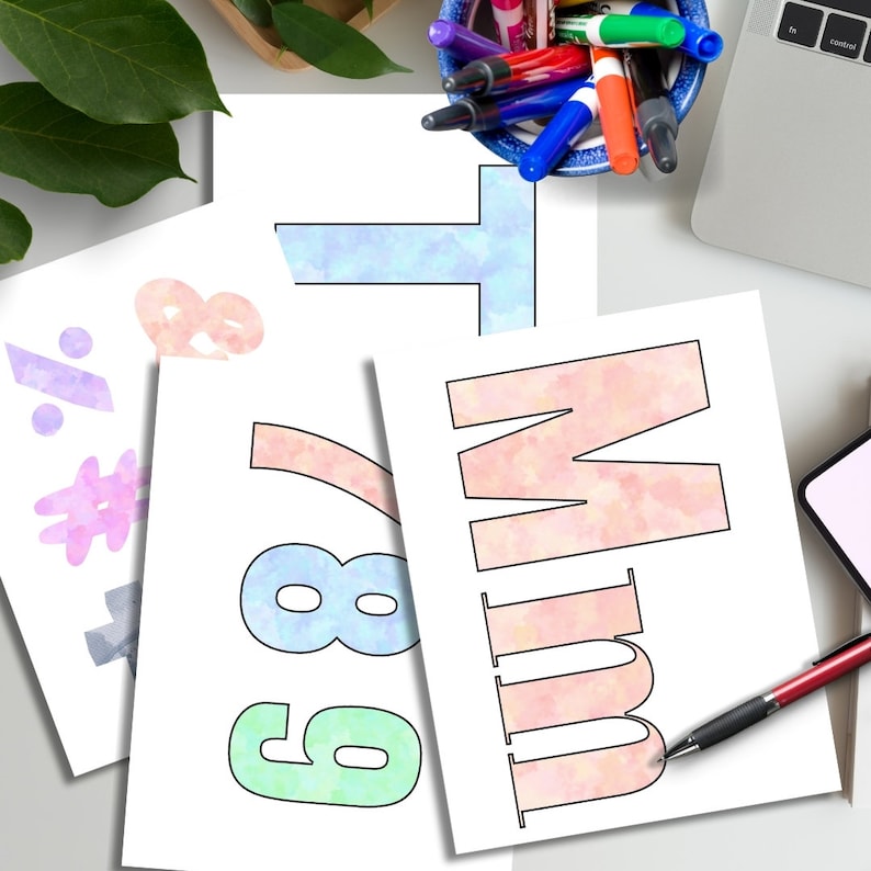 Printable Bulletin Board Lettering | Watercolor Bulletin Board ...