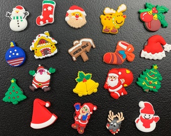 19pc PVC Cute Christmas Fridge Magnet Set - Novelty, PVC, Fridge Magnet, Home Decor, Cute, Kids, Cartoon, Kitchen, Gift, Birthday, Christmas