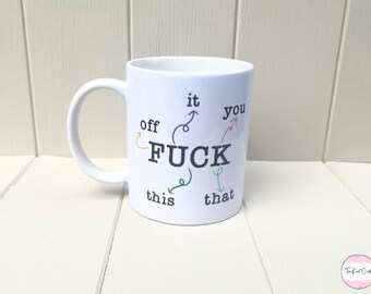 Sweary Mug, F Word, Funny Mug, Rude Mug, Gift