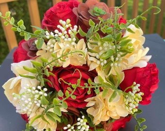 Red Roses Wedding Bouquet.