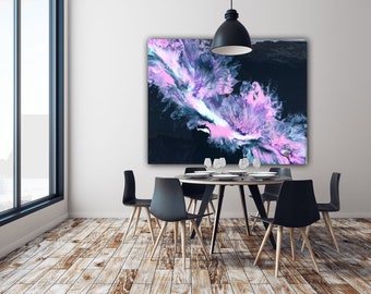 Pink Wave Pour Acrylic Abstract Resin Painting. Mother’s Day Gift