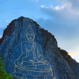 Le Bouddha encadré d’or en Thaïlande