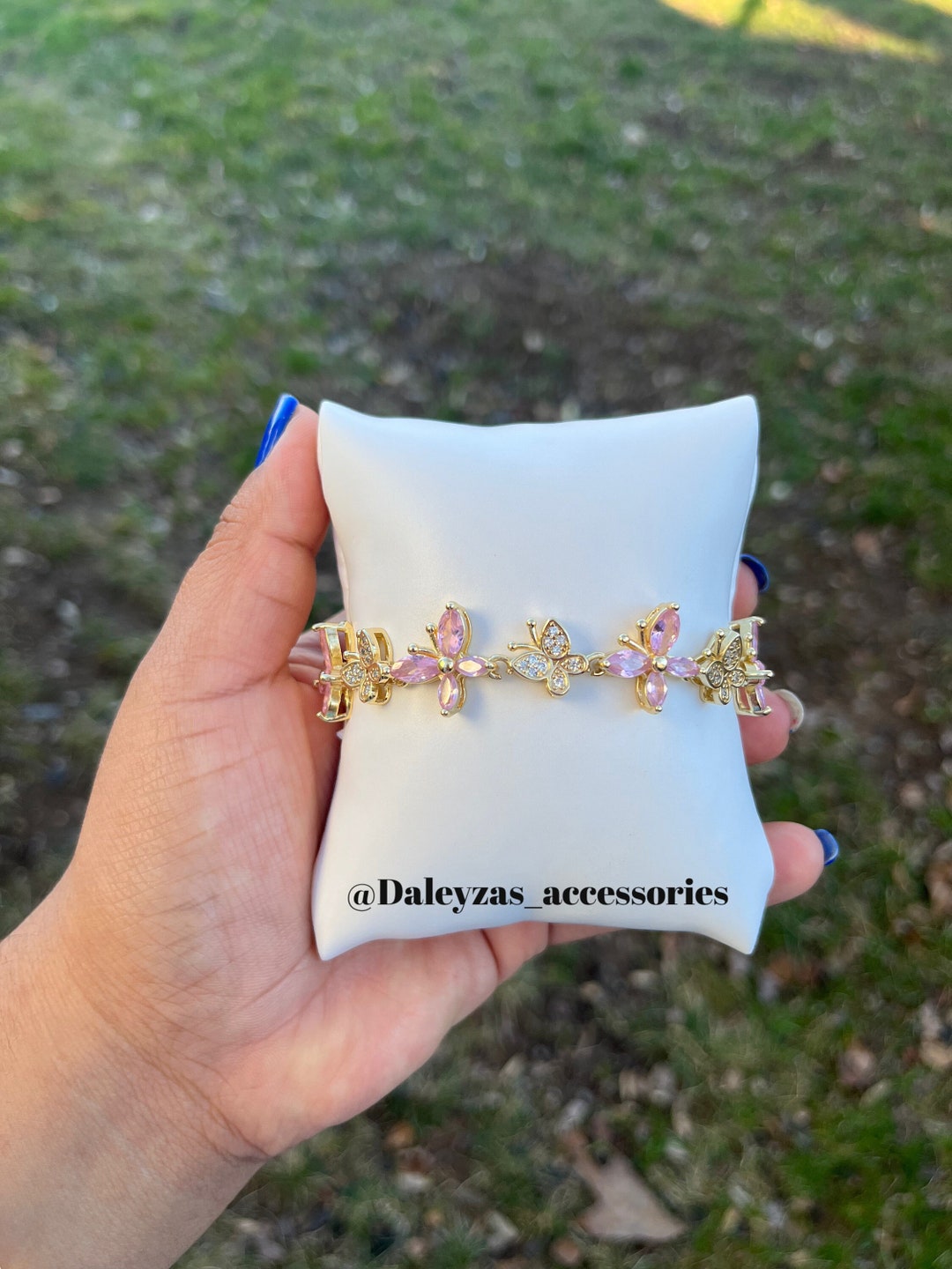 Gold-Tone Adjustable Butterfly Bracelet main image 1