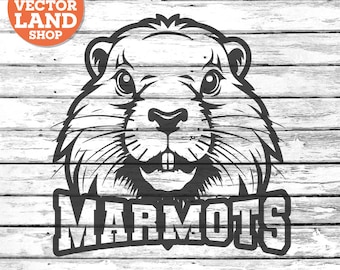 Marmot Svg, Marmot Png, Marmot Mascot, Groundhog Svg, Marmot Silhouette, Groundhog Vector, Groundhog Clipart, team spirit svg, Sports.