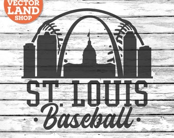 St. Louis Baseball Svg, Saint Louis Svg, Baseball Team Logo, Baseball Svg, St Louis Skyline, St Louis City, Missouri Svg, Baseball Clipart.