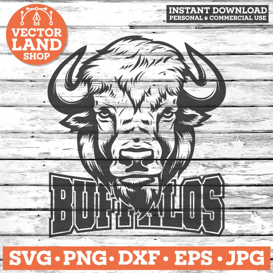 Buffalos Svg Bison Svg Buffalos Png Mascot School Mascot - Etsy UK