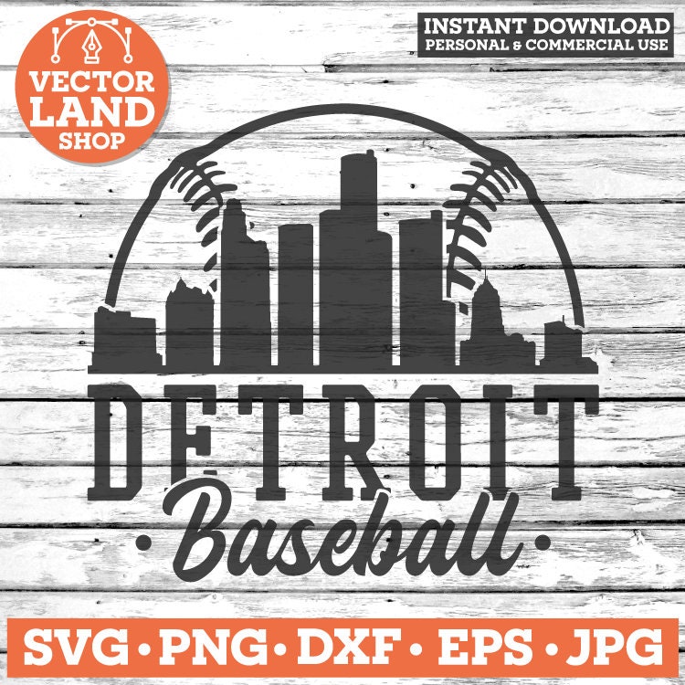 Detroit Baseball Svg Detroit Svg Baseball Team Logo 