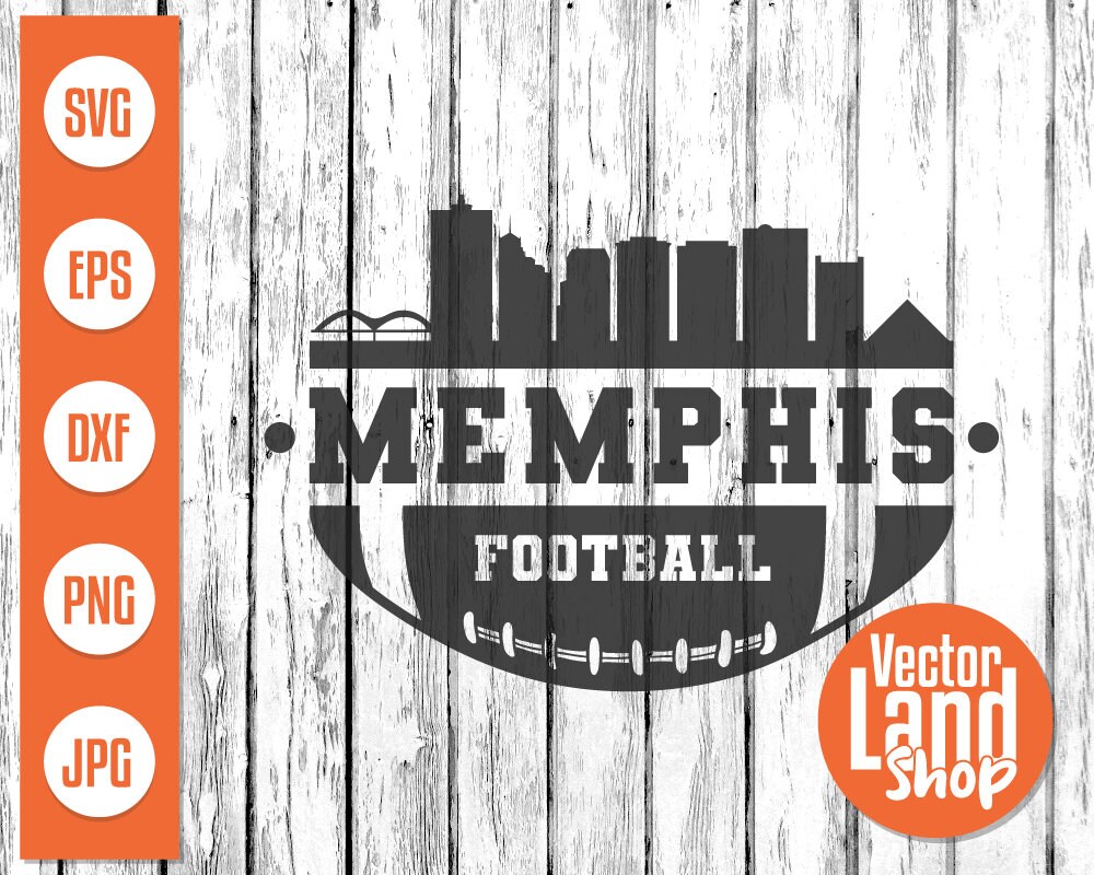 Memphis Football Svg Memphis Svg Football Team Logo Etsy Ireland