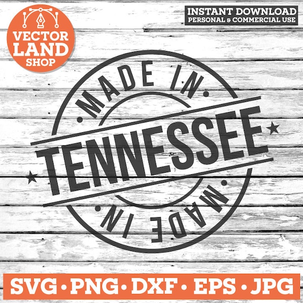 Made in Tennessee Svg, Tennessee Svg, United States Svg, Tennessee State Svg, Tennessee Stamp svg, Tennessee Silhouette, TN Vector Design.