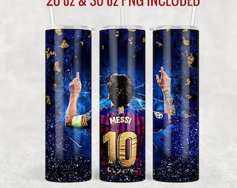 20 Oz & 30 Oz Messi Sports Tumbler Sublimation Design | Wrap | Digital Download | PNG download
