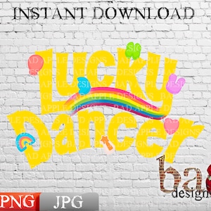 Lucky Dancer, Dance, Marshmallow Charms, Cereal, St Patricks Day, Sublimation, Print File, Digital, Download, JPG, PNG