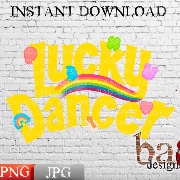 Lucky Dancer, Dance, Marshmallow Charms, Cereal, St Patricks Day, Sublimation, Print File, Digital, Download, JPG, PNG