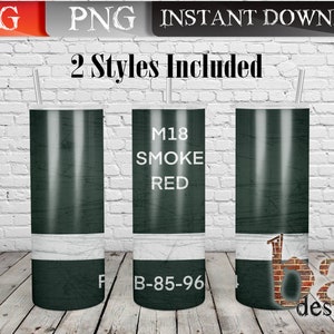 M18 Smoke Tumbler Wrap, Militär, Mann Becher, Papa Geschenk, Granate, Sublimation, Druck Datei, Digital, Download, JPG, PNG, Straight 20oz