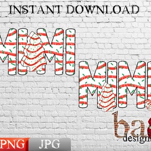 Christmas Tree Cake Mimi, Navidad, Sublimación, Imprimir Archivo, Digital, Descargar, JPG, PNG, Camisas, Tazas