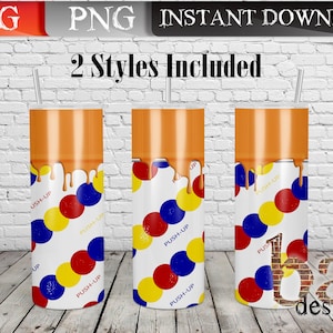 Push-Up Popsicle Tumbler Wrap, Ice Cream, Push Up Pop, Glitter, Sublimation, Print File, Digital, Download, JPG, PNG, Straight 20oz
