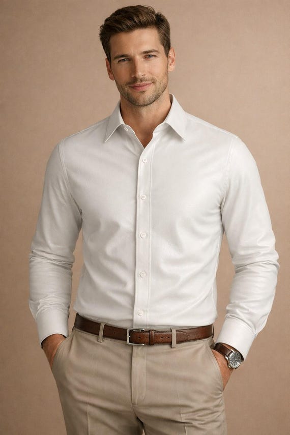 Men's Genuine Lamb skin leather shirt.