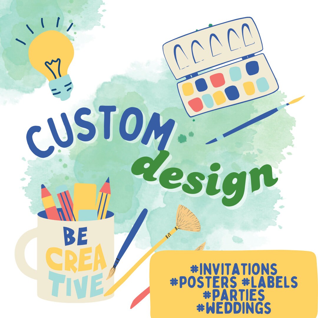 Custom Invitation Design Your Own Invite Made to Order Custom Invite ...