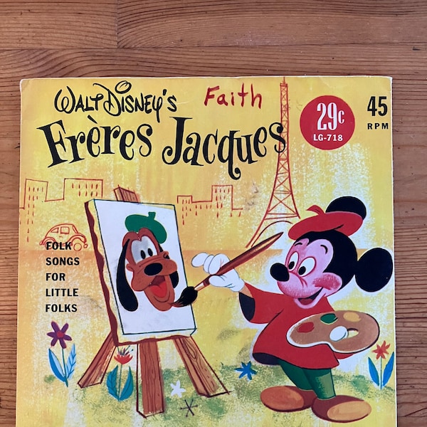 Frere Jacques and other folk songs for little folks -- Disneyland Record early 60s 45 rpm