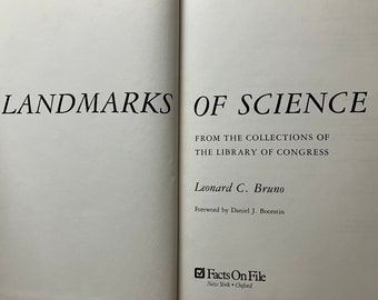 Landmarks of Science, 1989. by Leonard Bruno. Coffee Table Book about the history of science