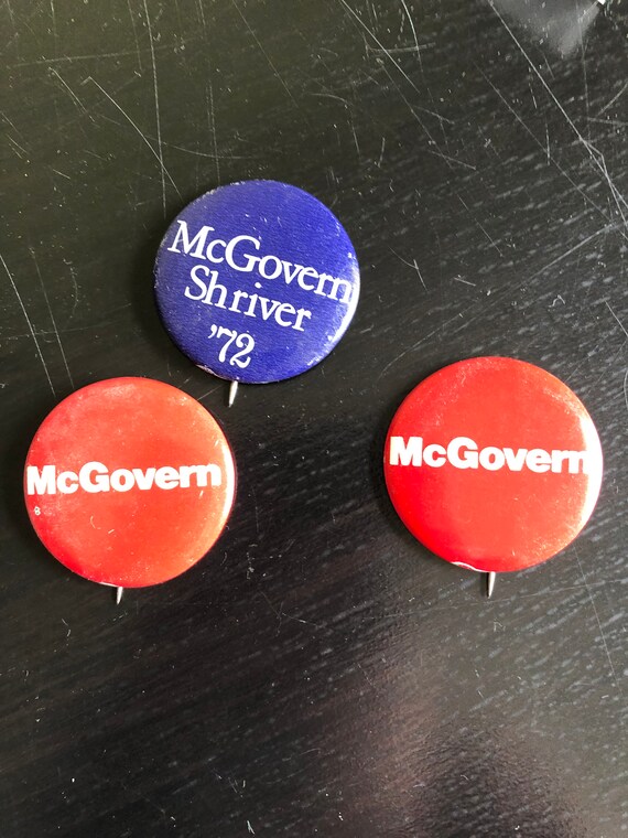 George McGovern for President buttons, 1972