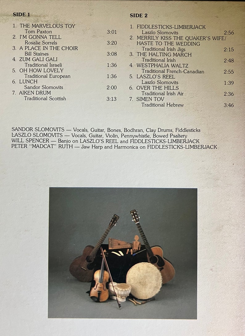 Gemini--laszlo and Sando Slomovits--children's Music, 1982 - Etsy