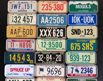 FREE SHIPPING! Mini license plates from Honeycomb Cereal from 1968 through 1990. Choose your state and year