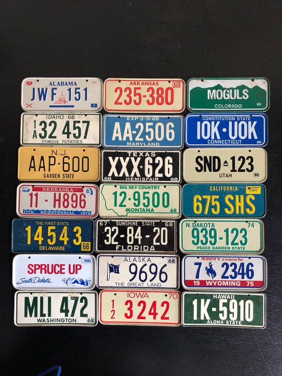 FREE SHIPPING Mini License Plates From Cereal From Etsy