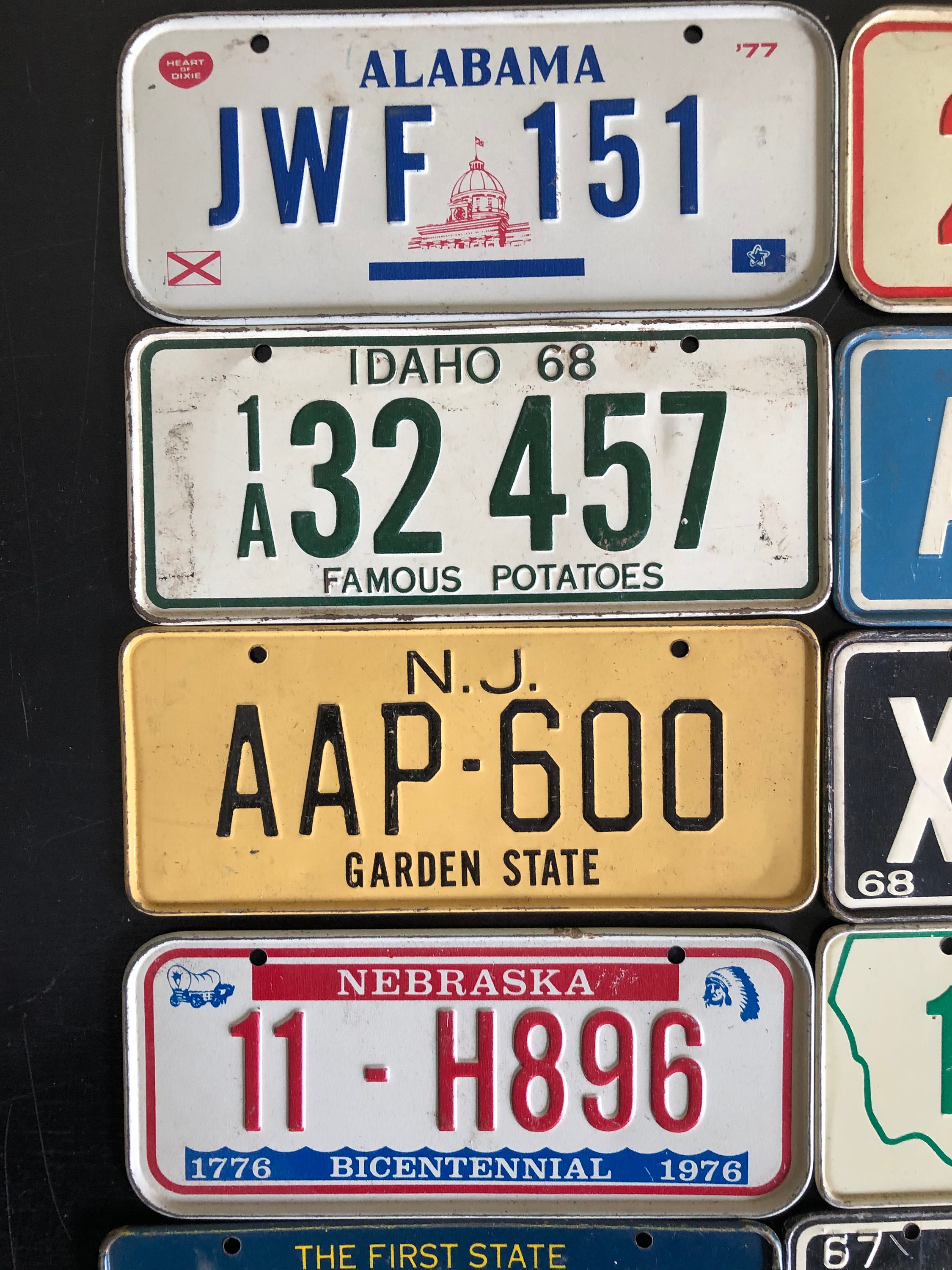 FREE SHIPPING Mini License Plates From Cereal From 1968