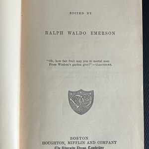 Ralph Waldo Emerson: "Parnassus", 1884 GOTT SKICK bild 4