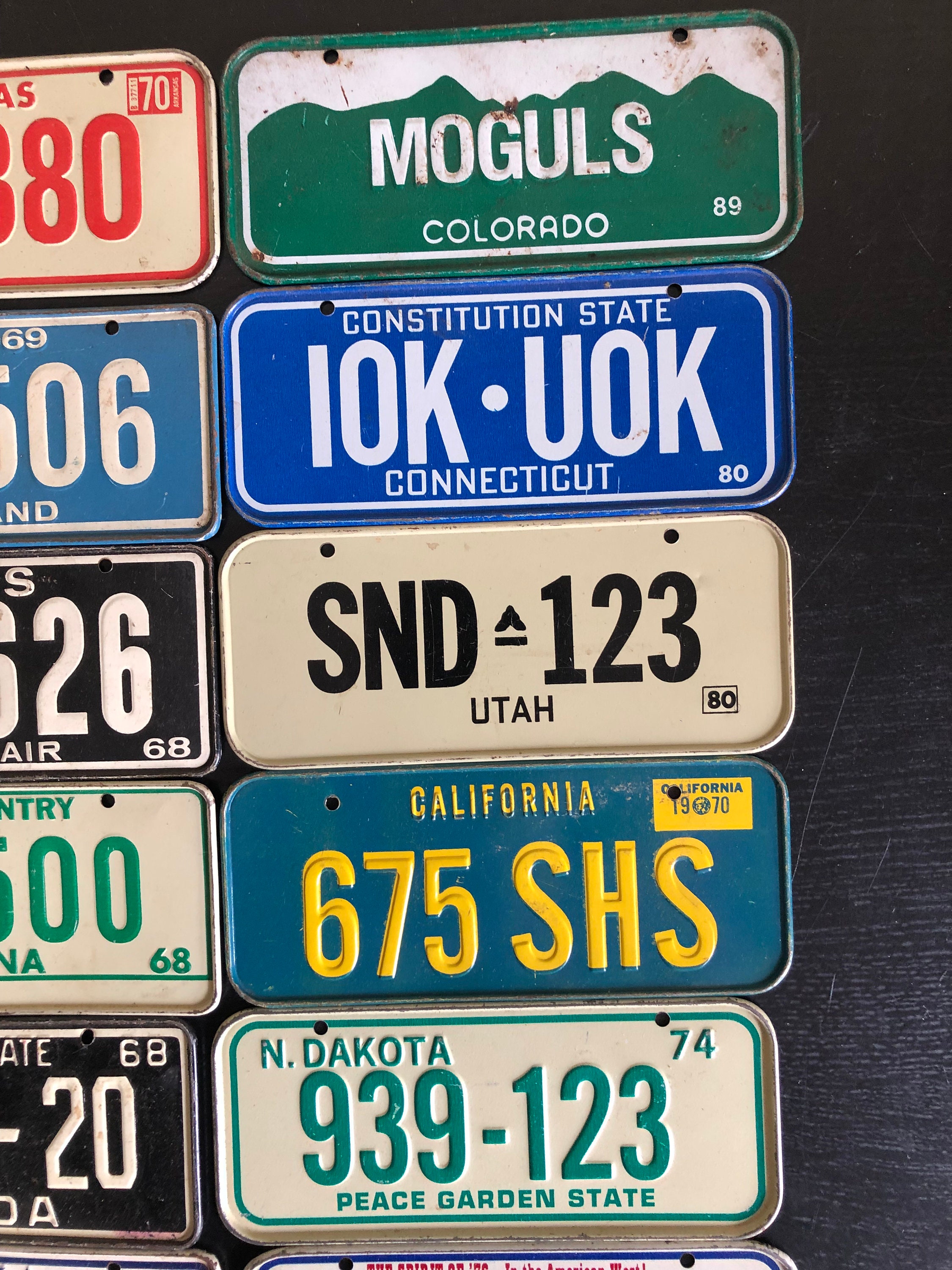 FREE SHIPPING Mini License Plates From Cereal From 1968