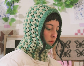 Crochet Granny Stripe Balaclava PDF Pattern - Adult Crochet Winter Hood Pattern - Instant Download