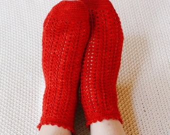 Crochet Lace Socks Pattern: Adult Sizes (PDF Pattern)