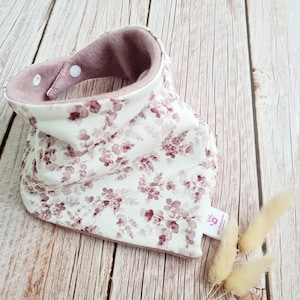 Neckerchief fleece baby scarf triangular scarf handmade eucalyptus old pink girls 68 74 80 86 92 98 104