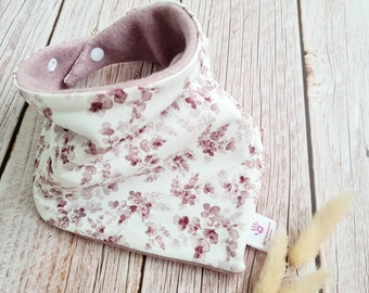 Neckerchief fleece baby scarf triangular scarf handmade eucalyptus old pink girls 68 74 80 86 92 98 104