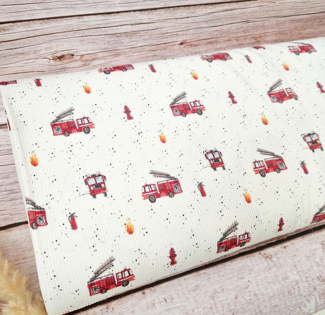 Fire Brigade Rib Rib Knit Jersey - Fire Brigade Fabric by the Meter OEKO TEX - Etsy